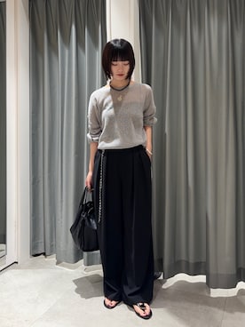 「アイテム（ベルト）」を使った、MEGUMI  さん（レディース・154cm）の夏コーディネート