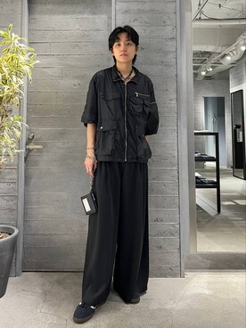 「HARE（ハレ）のアイテム（財布、ブラック系）」を使った、kumaken1018さん（メンズ・180cm）の夏コーディネート