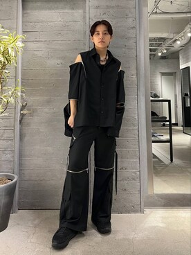 「HARE（ハレ）の2WAY-ZIPカーゴパンツ(HARE)（カーゴパンツ）」を使った、kumaken1018さん（メンズ・180cm）の夏コーディネート