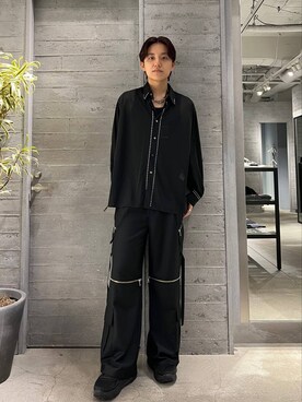 「HARE（ハレ）の2WAY-ZIPカーゴパンツ(HARE)（カーゴパンツ）」を使った、kumaken1018さん（メンズ・180cm）の夏コーディネート