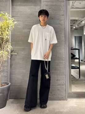 「HARE（ハレ）のアイテム（財布、ブラック系）」を使った、kumaken1018さん（メンズ・180cm）の春コーディネート
