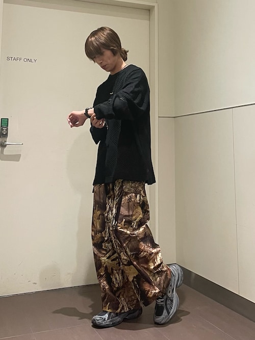 ナイロンワイドカーゴパンツ