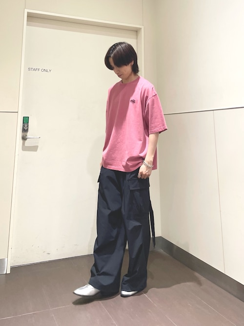 テープデザインバギーカーゴパンツ