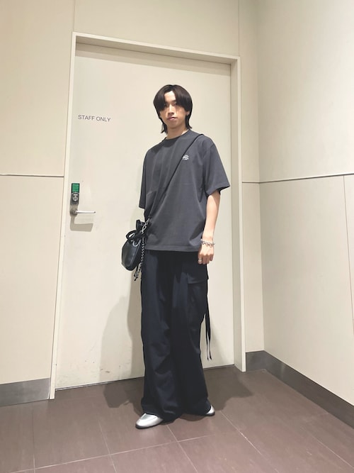 テープデザインバギーカーゴパンツ