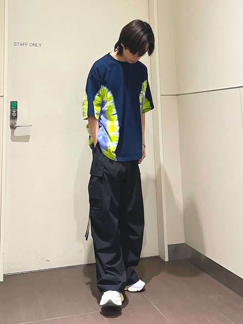 テープデザインバギーカーゴパンツ