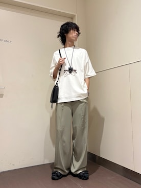 「tk.TAKEO KIKUCHI（ティーケータケオキクチ）のアイテム（アクセサリー）」を使った、nanoshiiiiiさん（メンズ・171cm）の夏コーディネート