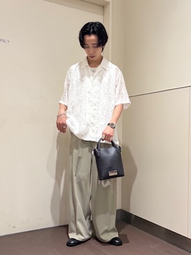 「tk.TAKEO KIKUCHI（ティーケータケオキクチ）のアイテム（パンツ）」を使った、nanoshiiiiiさん（メンズ・171cm）の夏コーディネート