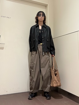 「アイテム（ボストンバッグ）」を使った、nanoshiiiiiさん（メンズ・171cm）の秋コーディネート