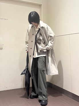 「tk.TAKEO KIKUCHI（ティーケータケオキクチ）のアイテム（シューズ）」を使った、nanoshiiiiiさん（メンズ・171cm）の冬コーディネート