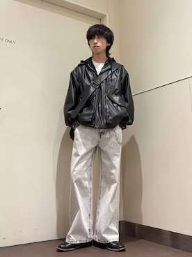 「tk.TAKEO KIKUCHI（ティーケータケオキクチ）のアイテム（ブルゾン）」を使った、nanoshiiiiiさん（メンズ・171cm）の冬コーディネート