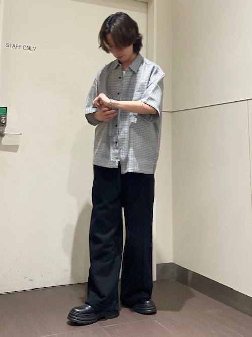 サマーツイード半袖シャツ