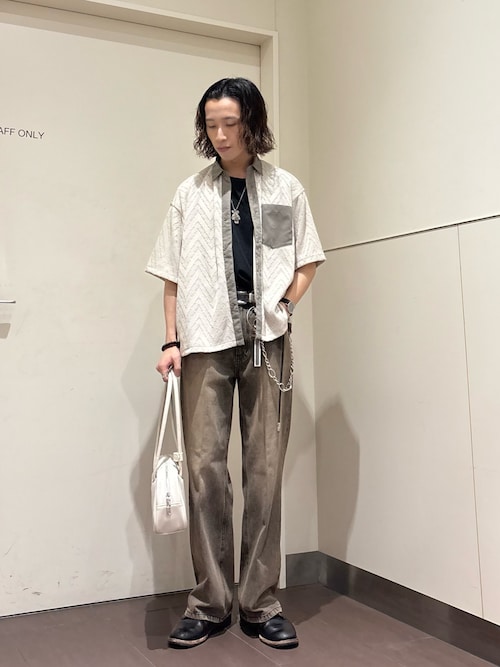 ダブルレース5分袖シャツ