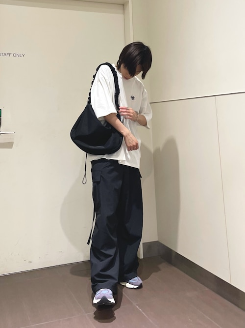 テープデザインバギーカーゴパンツ
