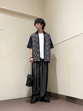 「tk.TAKEO KIKUCHI（ティーケータケオキクチ）のアイテム（シューズ）」を使った、nanoshiiiiiさん（メンズ・171cm）の夏コーディネート