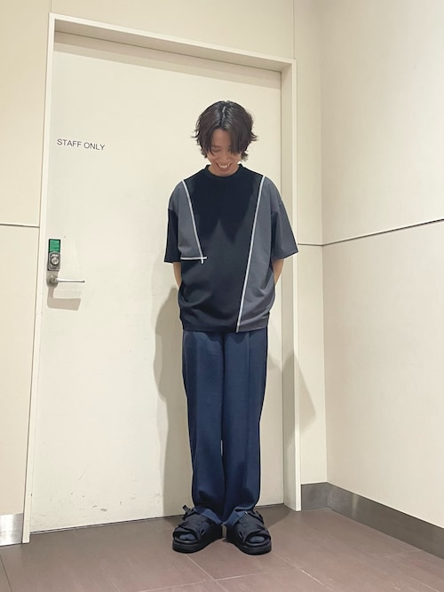 テックリネンルーズテーパードパンツ（セットアップ対応）