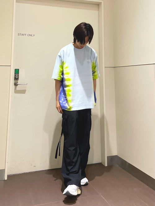 テープデザインバギーカーゴパンツ