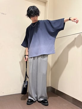 「tk.TAKEO KIKUCHI（ティーケータケオキクチ）のアイテム（シューズ）」を使った、nanoshiiiiiさん（メンズ・171cm）の夏コーディネート