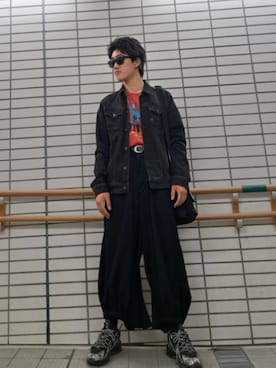 「アイテム（Tシャツ/カットソー）」を使った、優太𓆗さん（メンズ・174cm・10代）の秋コーディネート