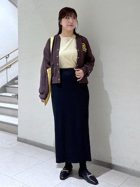 「アイテム（カーディガン/ボレロ）」を使った、おゆきさん（レディース・165cm・30代）の秋コーディネート