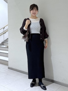 「アイテム（スカート）」を使った、おゆきさん（レディース・165cm・30代）の秋コーディネート