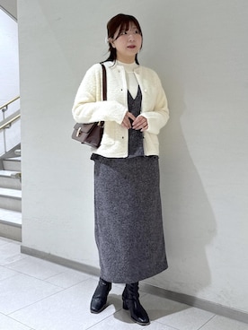 「アイテム（ワンピース/ドレス）」を使った、おゆきさん（レディース・165cm・30代）の秋コーディネート