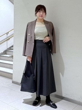 「アイテム（テーラードジャケット）」を使った、おゆきさん（レディース・165cm・30代）の秋コーディネート