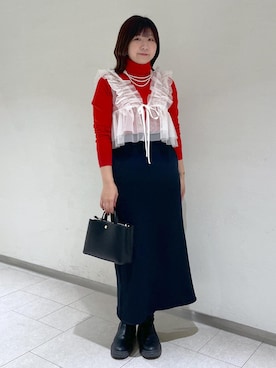 「Legato Largo（レガートラルゴ）のアイテム」を使った、おゆきさん（レディース・165cm）の冬コーディネート