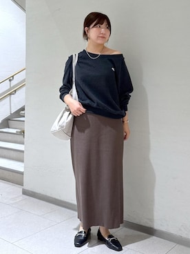 「アイテム（スカート）」を使った、おゆきさん（レディース・165cm・30代）の秋コーディネート