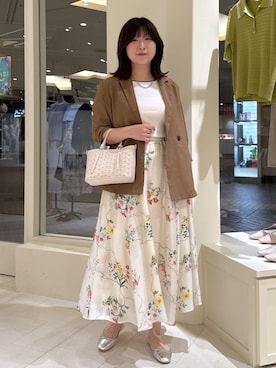 「アイテム（ジャケット/アウター）」を使った、おゆきさん（レディース・165cm）の春コーディネート