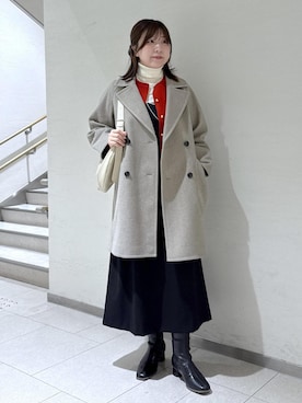 「アイテム（ピーコート）」を使った、おゆきさん（レディース・165cm・20代）の秋コーディネート