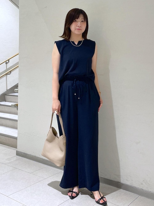 SOÉJU 肩タックブラウス M ネイビー 肩タックブラウス - SOÉJU online store｜上質な大人の女性の