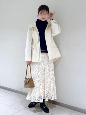 「ROPE' PICNIC（ロペピクニック）のアイテム（マウンテンパーカー）」を使った、おゆきさん（レディース・165cm）の秋コーディネート