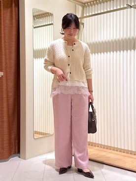 「アイテム（キャミソール）」を使った、おゆきさん（レディース・165cm・30代）の秋コーディネート