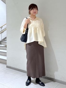 「ROPE' PICNIC（ロペピクニック）の【軽量】【WEB・店舗限定カラー】me fit BAG/フィットワンショルダーミドルバッグ/通勤対応（ショルダーバッグ）」を使った、おゆきさん（レディース・165cm・30代）の秋コーディネート