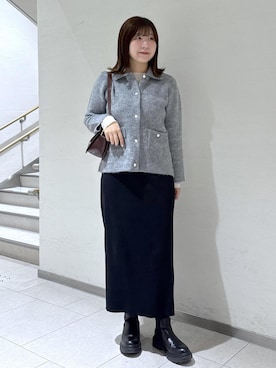 「ROPE' PICNIC（ロペピクニック）のアイテム（スカート）」を使った、おゆきさん（レディース・165cm）の秋コーディネート