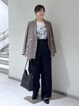 「アイテム（テーラードジャケット）」を使った、おゆきさん（レディース・165cm・30代）の秋コーディネート