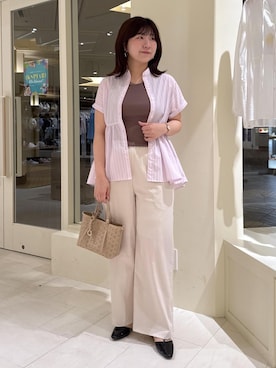 「ROPE' PICNIC（ロペピクニック）のアイテム」を使った、おゆきさん（レディース・165cm）の春コーディネート