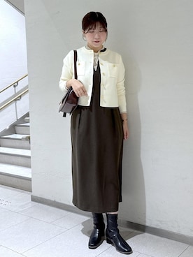 「アイテム（ワンピース/ドレス）」を使った、おゆきさん（レディース・165cm・30代）の秋コーディネート