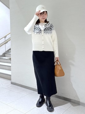 「ROPE' PICNIC（ロペピクニック）のアイテム（スカート）」を使った、おゆきさん（レディース・165cm）の秋コーディネート