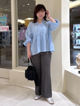 「ROPE' PICNIC（ロペピクニック）のアイテム（シャツ/ブラウス）」を使った、おゆきさん（レディース・165cm）の春コーディネート