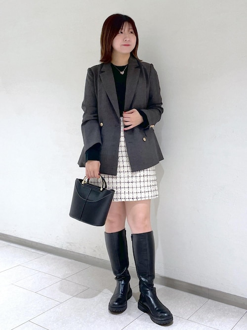 セール】ツイードチェックミニスカート/セットアップ対応・リンク