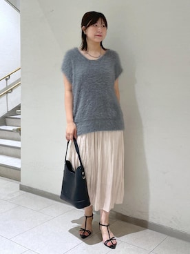「アイテム（ベスト）」を使った、おゆきさん（レディース・165cm・30代）の夏コーディネート