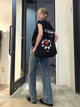 「allsaints原宿」｜Pei Chiangさん（レディース・159cm）の春コーディネート