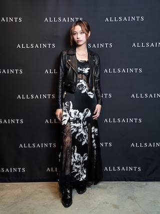 セザンヌ ヴィスコース＆シルク混紡 マキシ ドレス ワンピース ALLSAINTS（オールセインツ）の「JASMINE SILK BLEND LACE MAXI