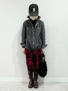 「アイテム（ワンピース/ドレス）」を使った、kuuuさん（レディース・155cm）の秋コーディネート