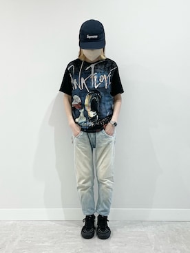 「バンドT」｜kuuuさん（レディース・155cm）の夏コーディネート