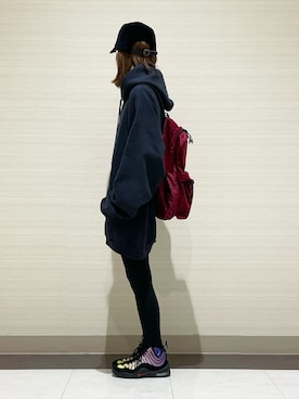 「アイテム（バックパック/リュック）」を使った、kuuuさん（レディース・155cm）の冬コーディネート