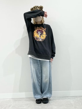 「e.m.（イーエム）のアイテム（リング）」を使った、kuuuさん（レディース・155cm）の春コーディネート