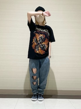 「アイテム（ニットキャップ/ビーニー）」を使った、kuuuさん（レディース・155cm）の夏コーディネート