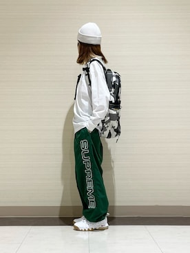 「アイテム（バックパック/リュック）」を使った、kuuuさん（レディース・155cm）の秋コーディネート